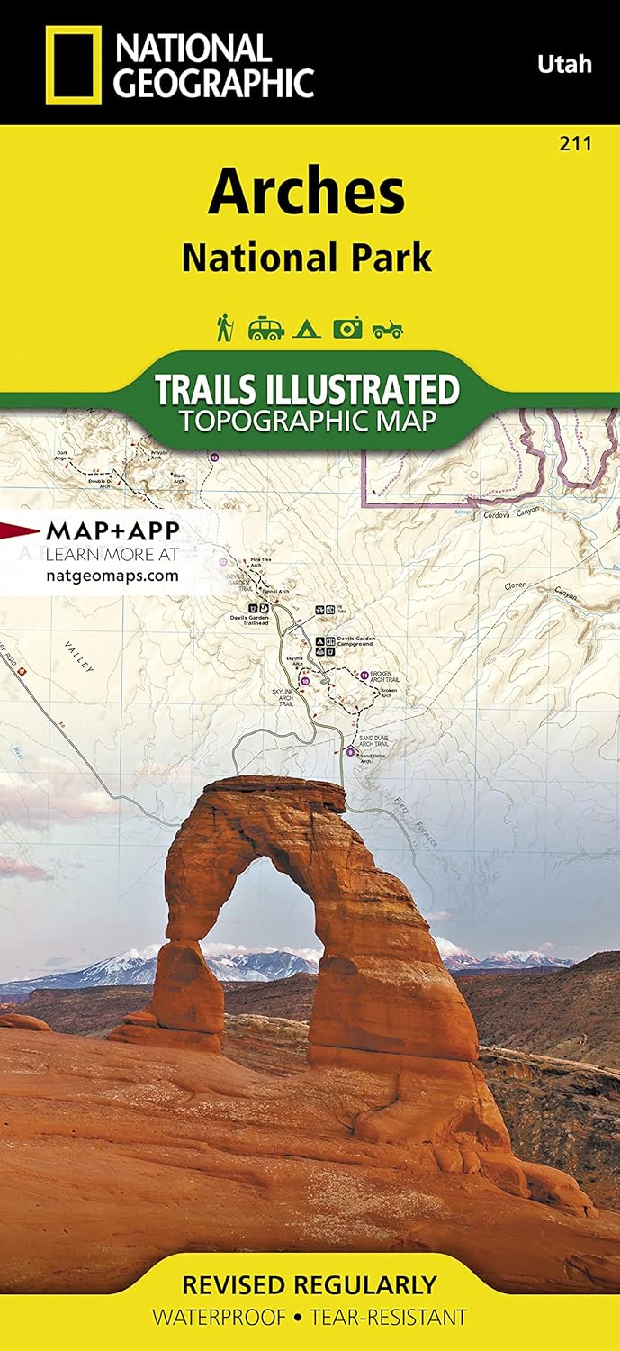 Arches National Park Map (National Geographic Trails Illustrated Map, 211)